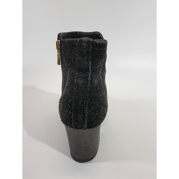 MDS Women's Size 7M Tory Burch Leena Black Suede Leather Zipper Ankle‎ Boots GUC - Picture 5 of 12